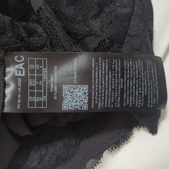 Guess Army Blanca Lace Choker Mini Dress, Color Black Size XS - Picture 15 of 15